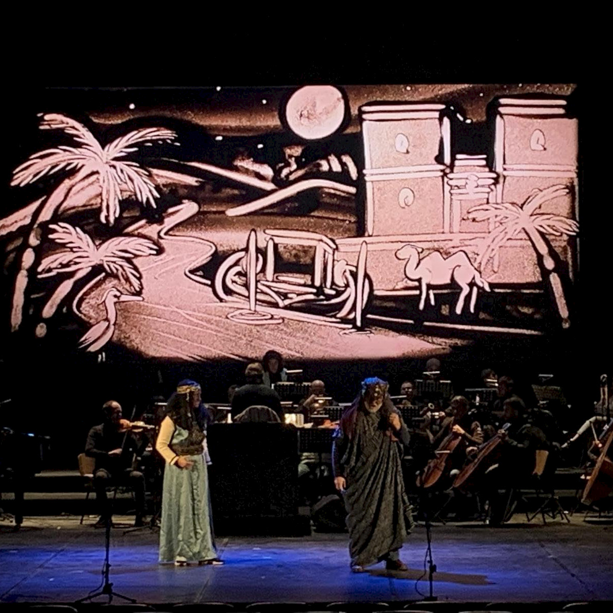 A Verona un’Aida inedita con disegni di sabbia