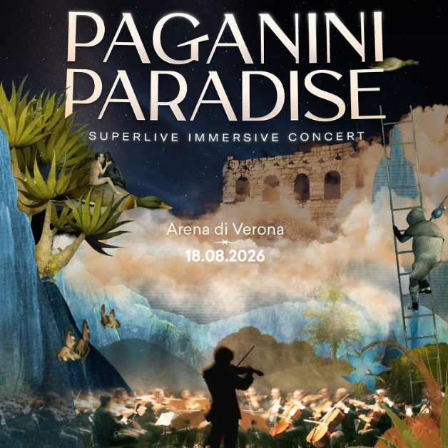 Giovanni Andrea Zanon, Ettore Pagano e Federico Altare in Arena  per l’anteprima mondiale di Paganini Paradise.