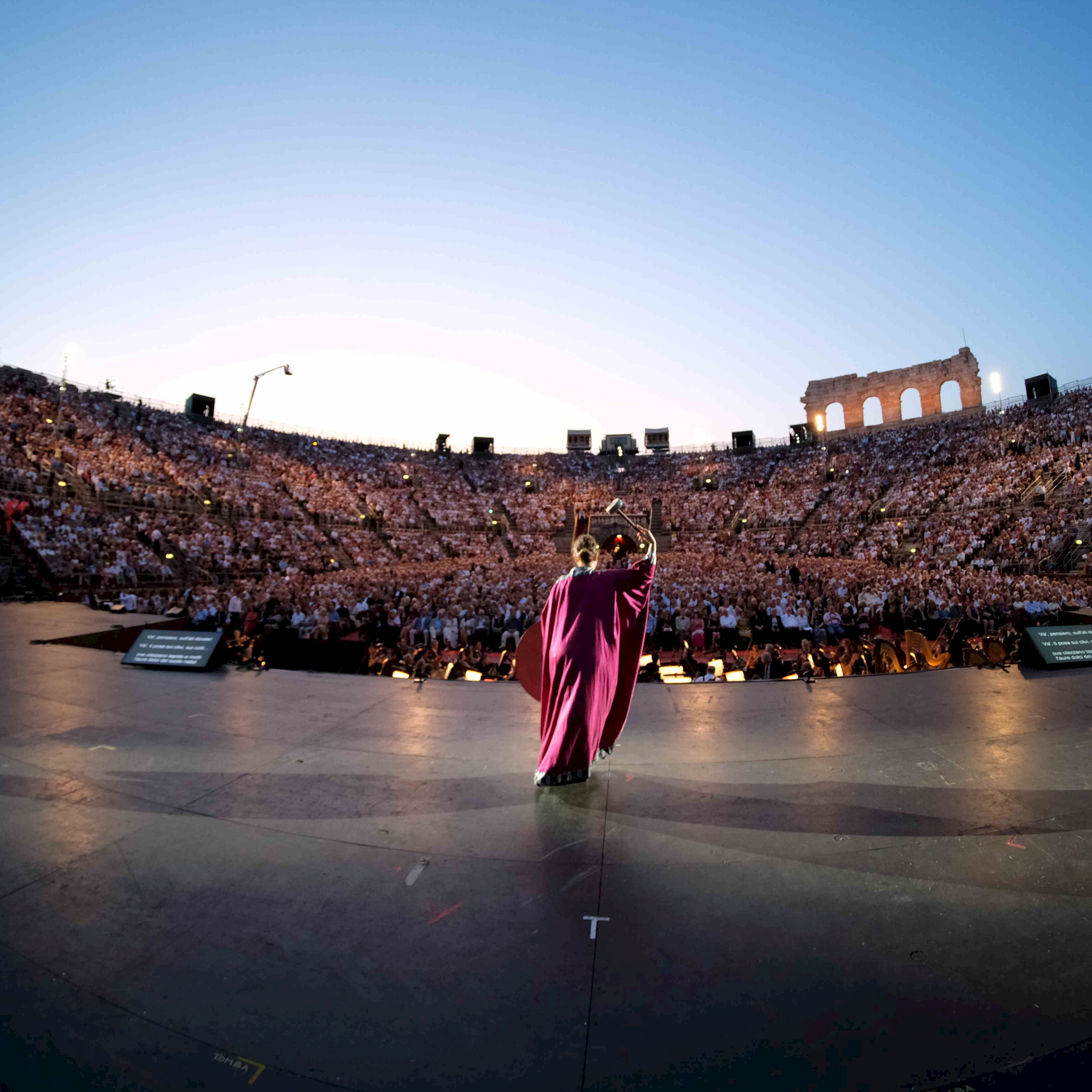Aida at the Arena di Verona opens the 100th opera festival in worldvision on RAI 1