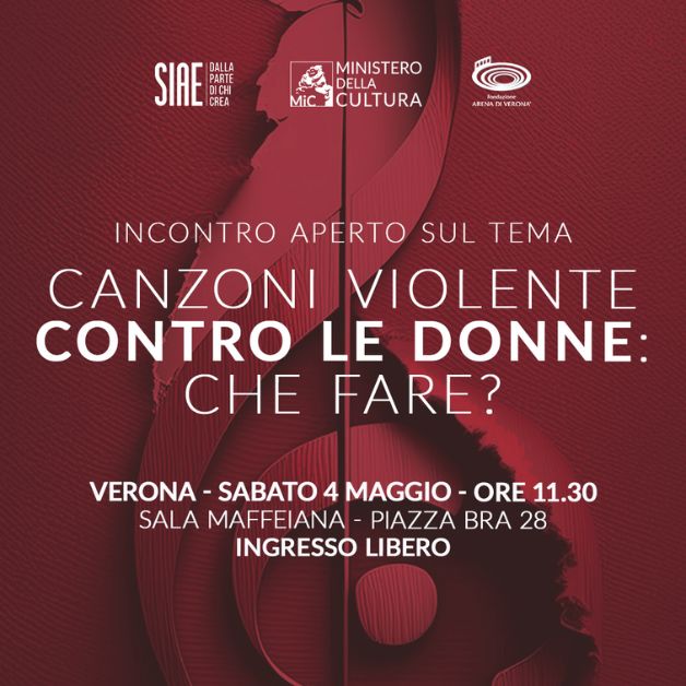 Musica, sabato 4 maggio a Verona l’incontro “Canzoni violente contro le donne: che fare?”